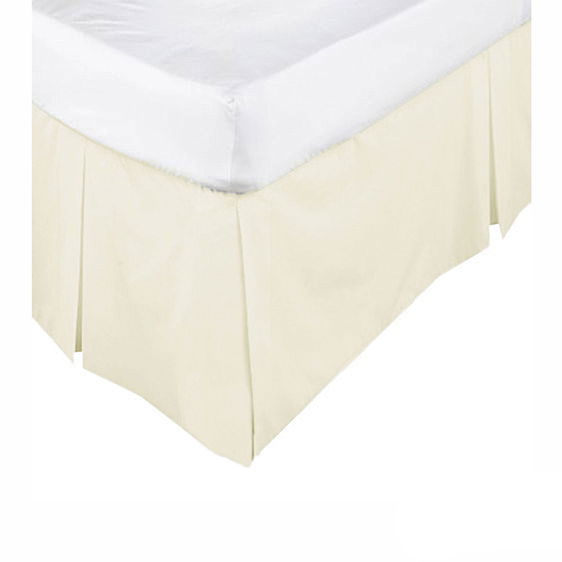 Kingdom Box Pleated Queen Bed Valance - Cream